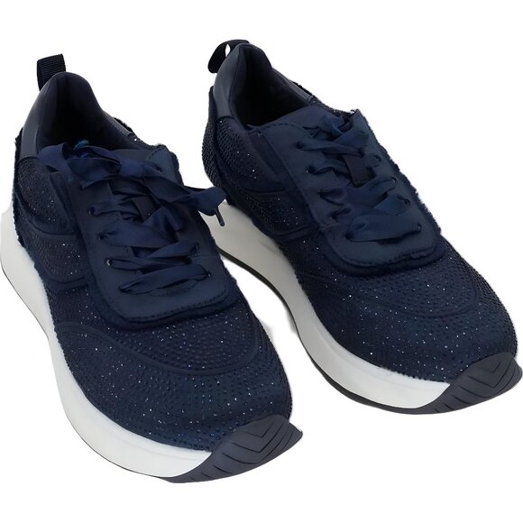 Kenneth Cole Claire Low-Top Sneakers Navy Sparkle Women's US 9M - Picture 1 of 6